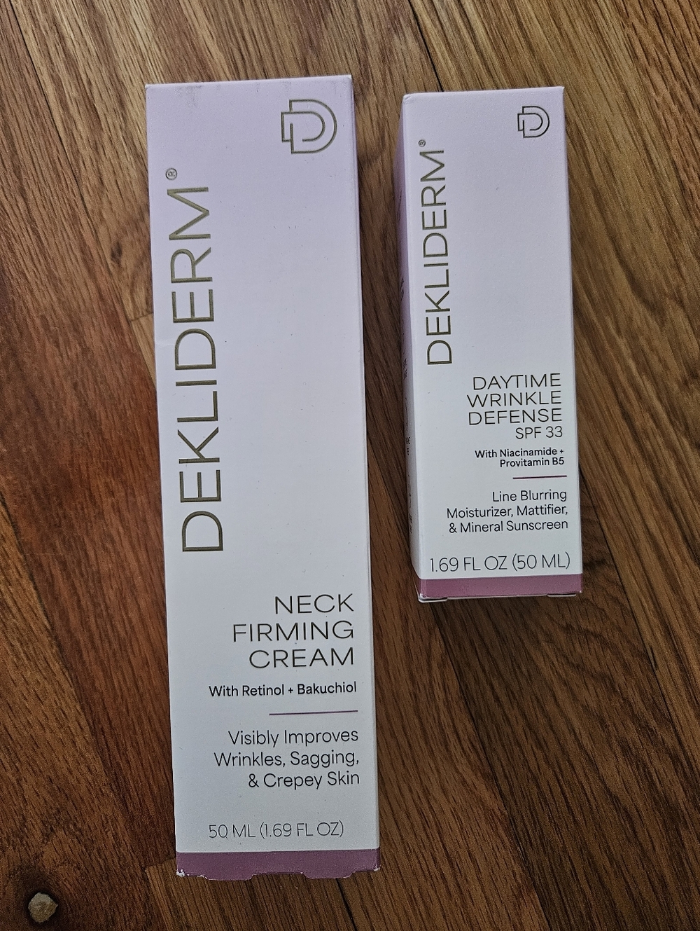 NWIB DekliDerm Set Of Full Size Neck Firming Cream & Daytime Wrinkle Defense SPF